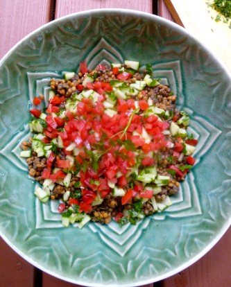 Ketmala's French Lentil Salad © Ketmala's Kitchen 2012-13