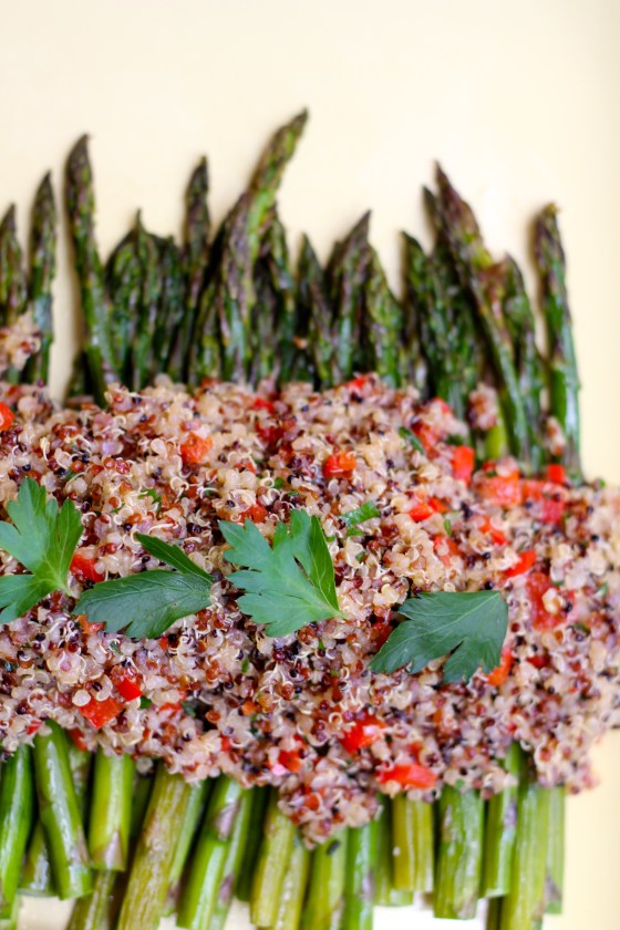 Asparagus with Rainbow Quinoa © KETMALA’S KITCHEN 2014