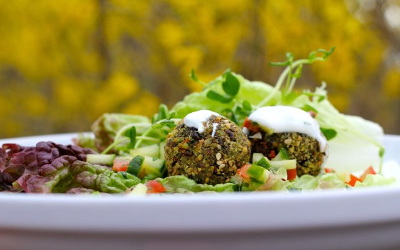 Baked Falafel Wraps (V) © KETMALA’S KITCHEN 2014